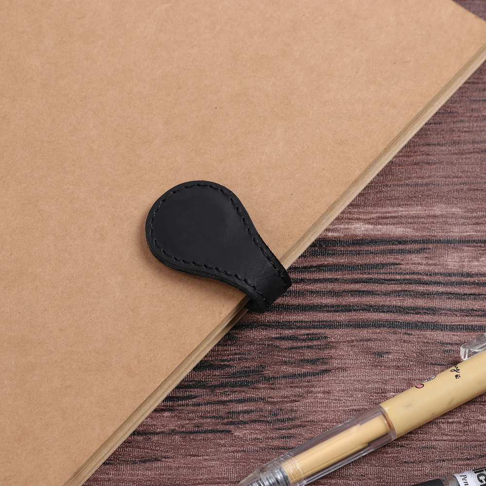 Promotion Gift Magnetic Leather Bookmark Vintage Leather Book Mark Custom Logo PU Bookmark