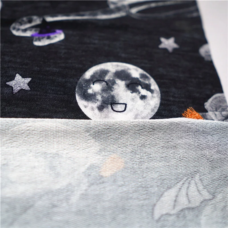 Custom digital printed cotton bamboo french terry fabric 280gsm for Hoodies