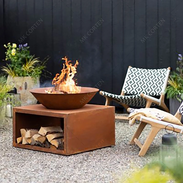 Modern firepit natural outdoor heater corten fire for home garden for sale