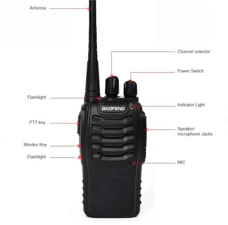  Baofeng иди и болтай walkie talkie “иди набор 888S boafeng talkie“ комуникатор в неотложных случаях 2 way Радио закупка портативный