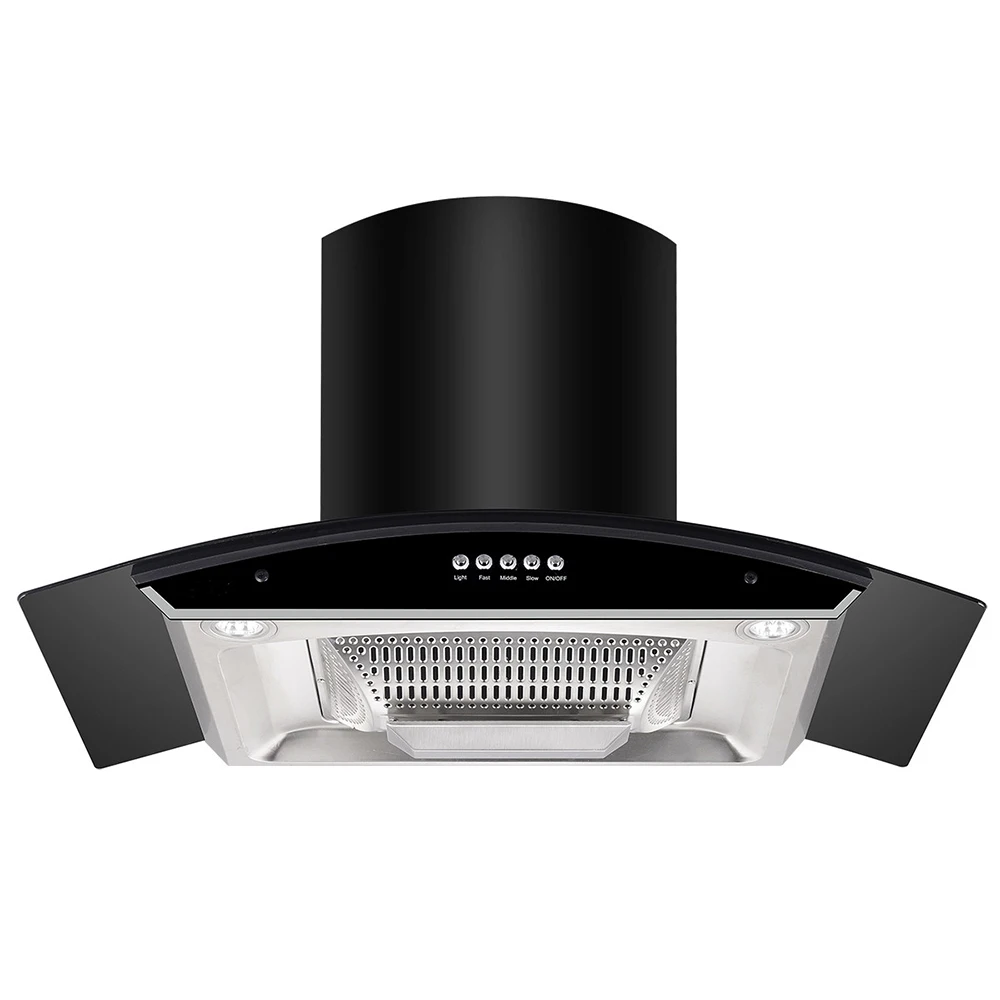 900mm Boat Shape Filter Good Price Arc Shape Curve Shape Kitchen Hood Range Hood Kitchen Chimney Cooker Hood