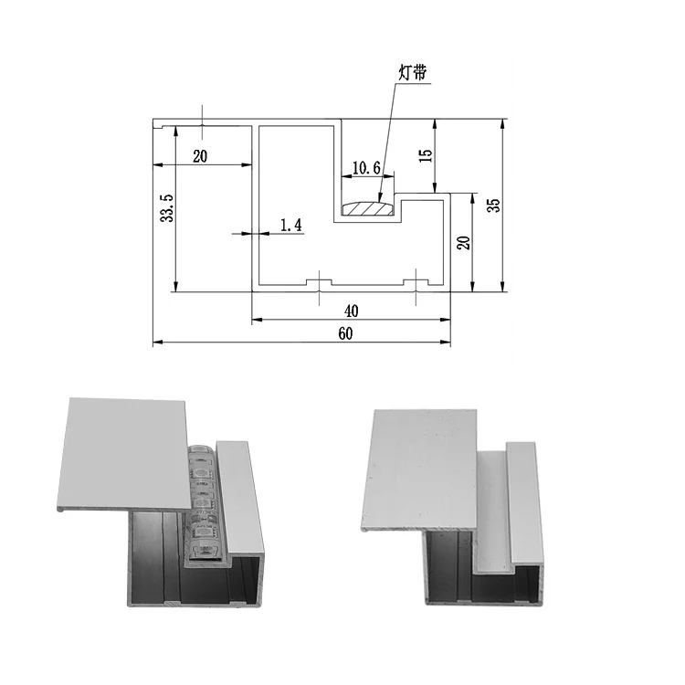 RV Wall Cabinet Wardrobe Cabinet Locker Aluminum Alloy Profiles Car Furniture Modification Accessories