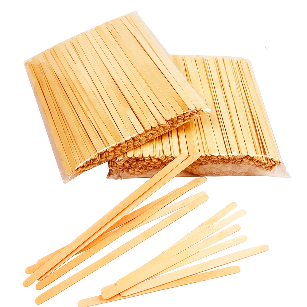 Wholesale New Product Round End Birch Wooden Stirrer Coffee