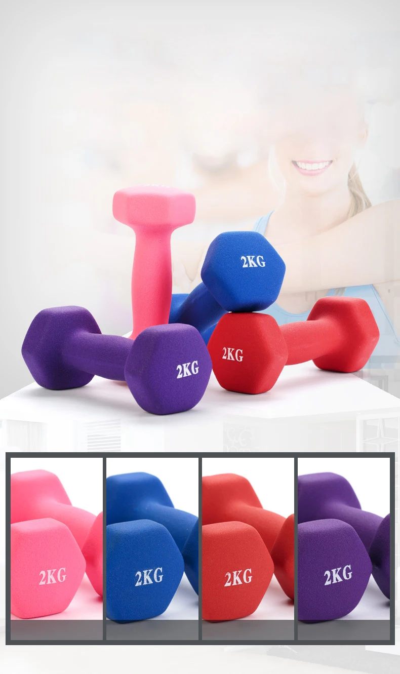 Неопреновые Гантели под заказ, неопреновые гантели с синим покрытием, 2 фунта