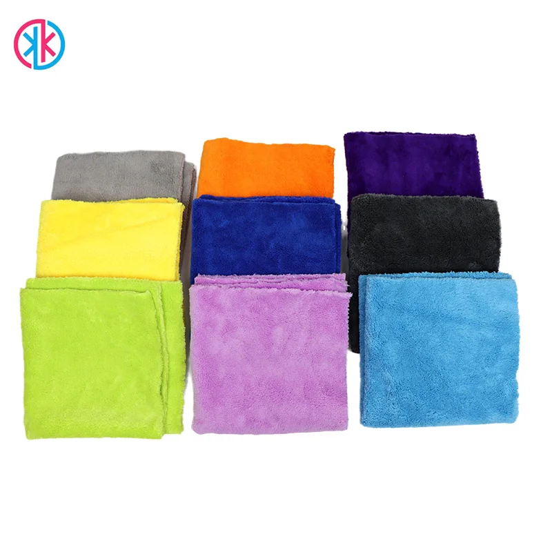 edgeless microfiber towel car car wash towel 500gsm beach towel car logo coral fleece