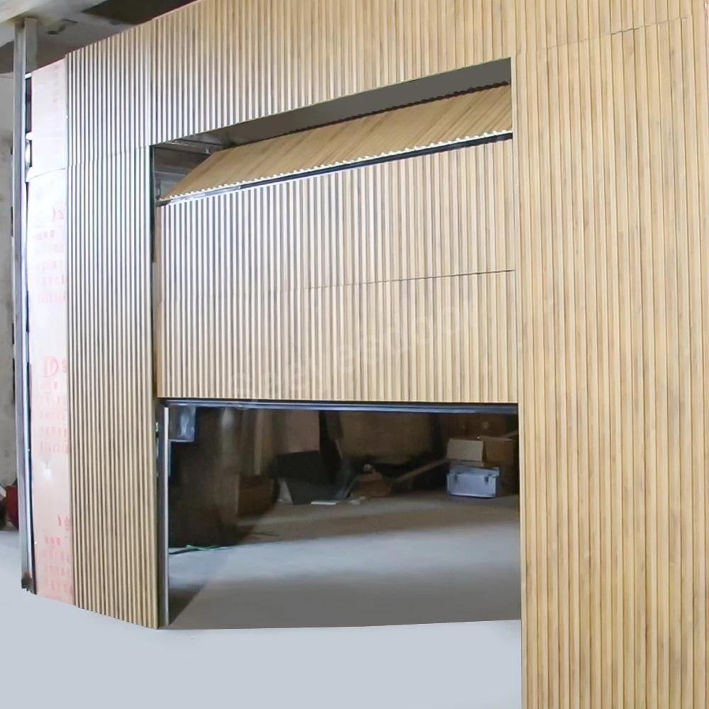 Seeyesdoor North American Double Steel Panel Sectional Industrial Garage Door With Glass Windows.