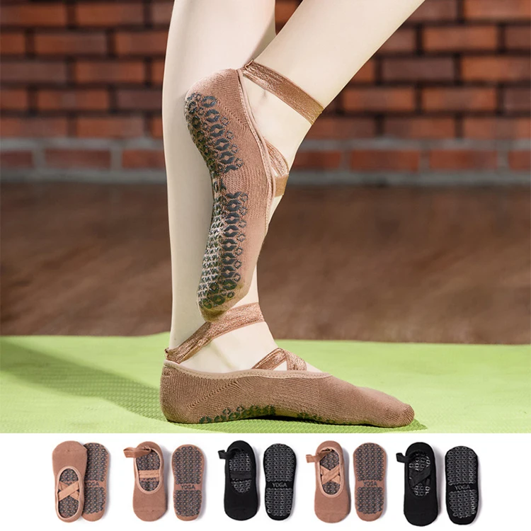 Custom Women Pilates Yoga Anti Slip Socks Invisible Low Cut Sock Liners For Ballet Flats