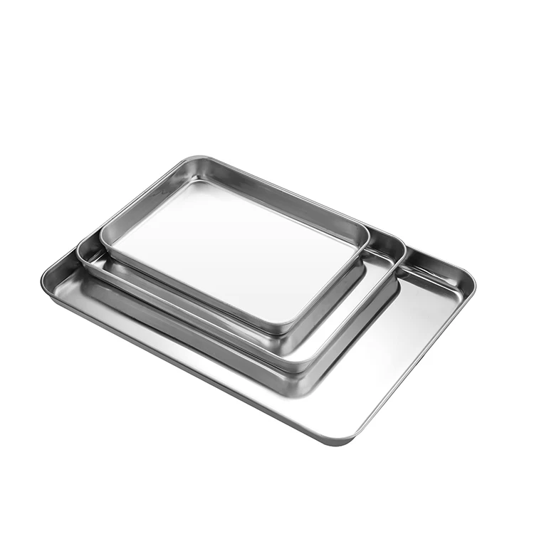 
Stainless Steel Baking Pan With Cooling Rack Oven Tray Cookie Sheet Rectangular Tray 