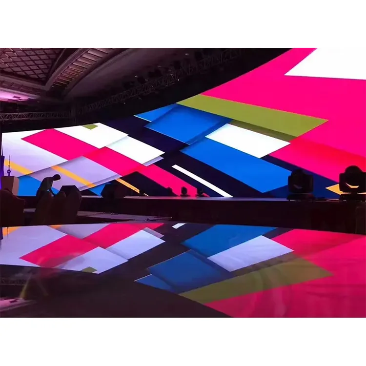 4m x 3m Waterproof Aluminum Concert Stage Background Rental Curved Led Video Panel Screen Advertising P2.97 Outdoor Led Wall