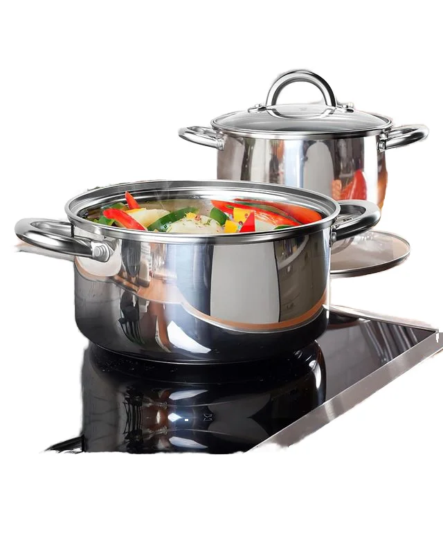 Hot Selling Stock Pot Stainless Steel Large Capacity Cooking Pots Soup Pots Non Stick Steamer with Induction Bottom
