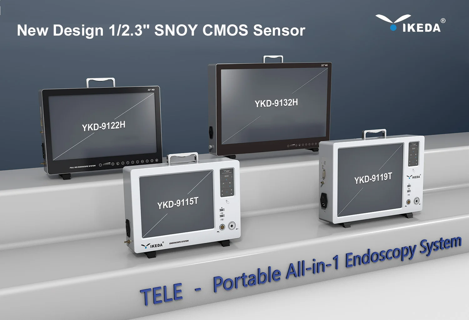 AKX HOT SELLING YKD-9122H Portable all-in-one Medical Endoscopy Camera System with In-Built Recorder