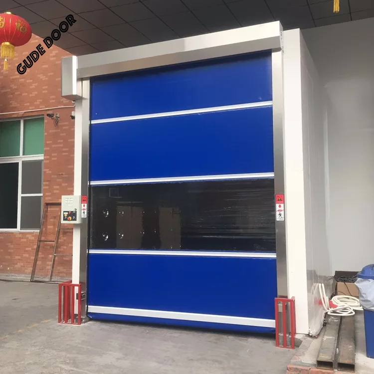 Modern Design High-Speed Steel Automatic Roll-Up Door PVC Fast Roller Shutter with Thermal Insulation Push Pull Open for Garages