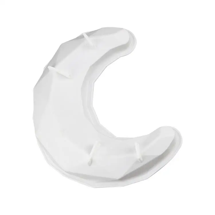 
3D Diamond Crescent Mouse Silicone Mold Moon Shaped Baking Mould Ramadan Series 3D Diamond Moon hSape Mousse Silicone Mold 
