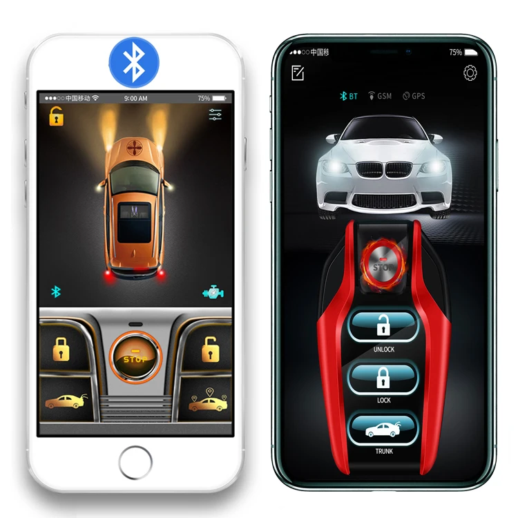 Drop Shipping KOL Cardot Best Remote Push Engine Start Stop Button Kit Smart Car Alarm