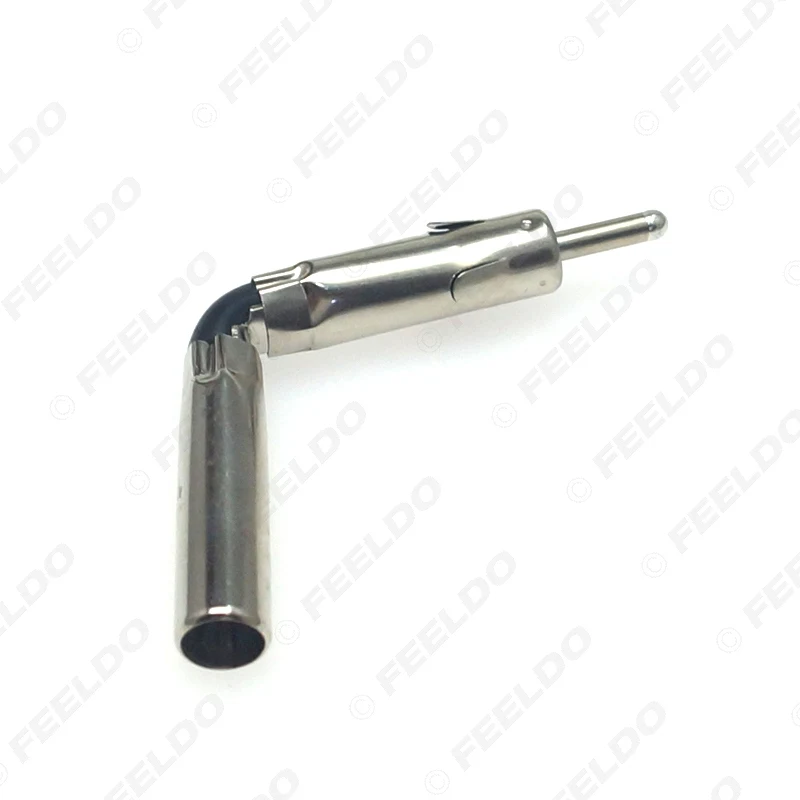Car Auto Radio AM/FM Stereo Iso Male Plug To Din Aerial Antenna Mast Adapter Square Bend Radio Connector