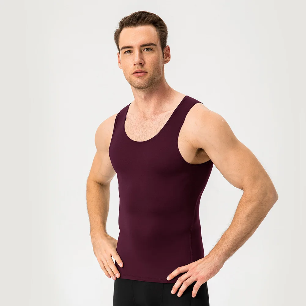 Custom Sports Mens Training Tight Tank Top Basketball Fitness Running Quick Drying Vest For Men