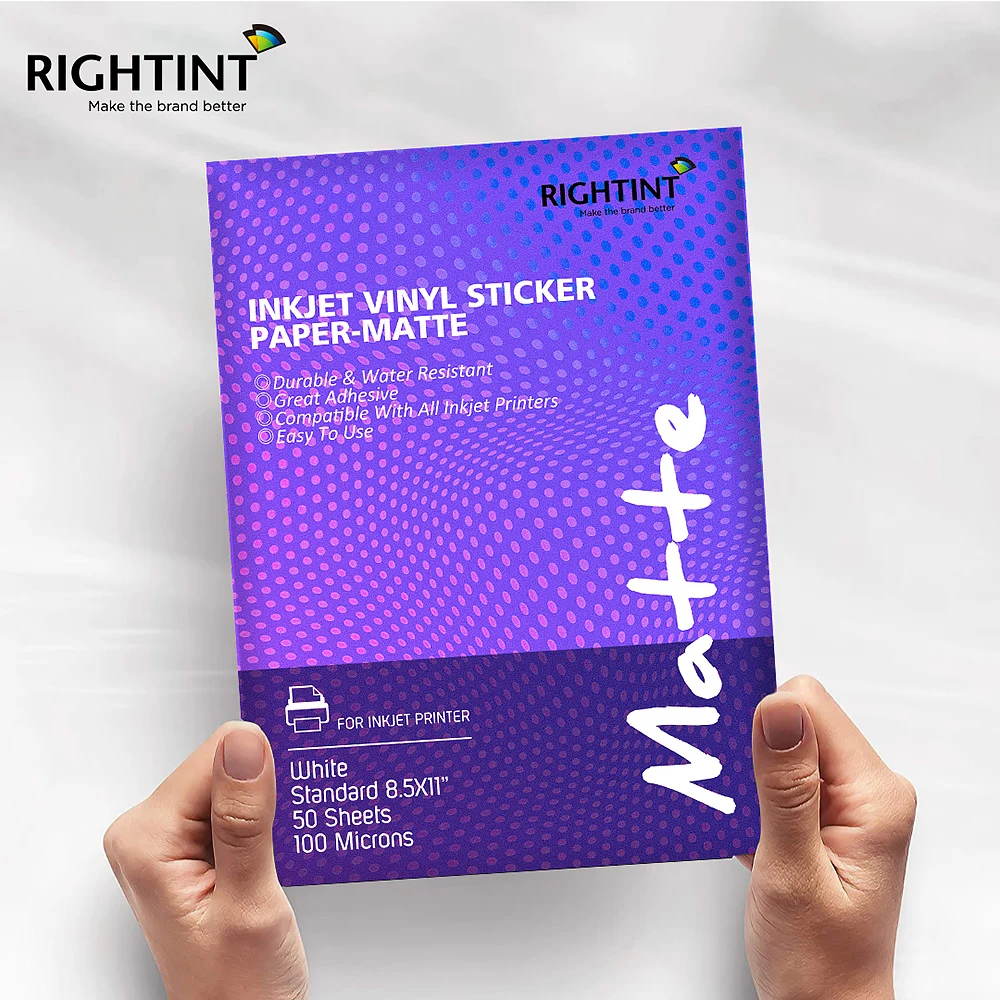20 Sheets Inkjet Laser Printable 8.5 x 11 A4 Waterproof Vinyl Matte Sticker Paper Sheet Best Seller