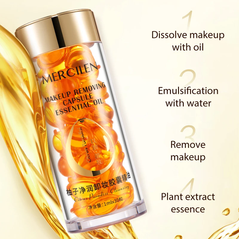 Capsule  Skin Care Beauty Products Pomelo makeup remover essential oil