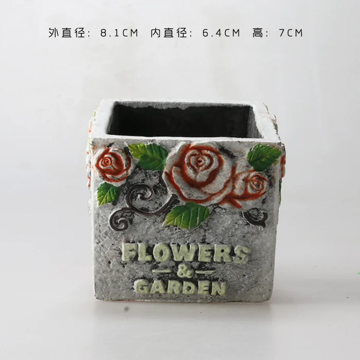 2023 Custom Reusable European Style OEM Cement Flowerpot Mold Planter Silicone Concrete Mold For Pot