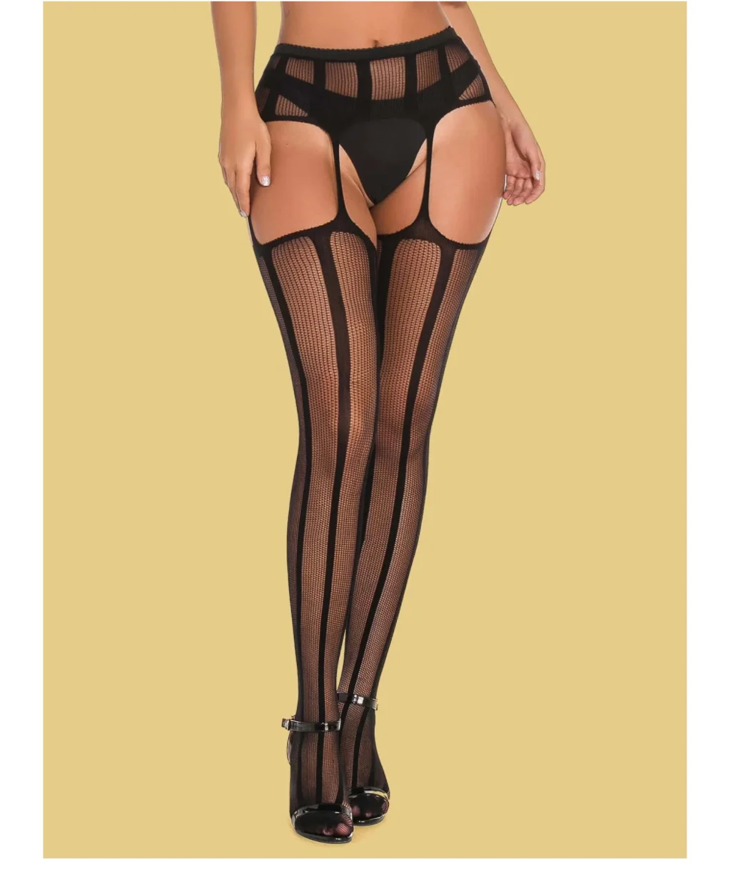Hollow Out Mesh crotchless Tights