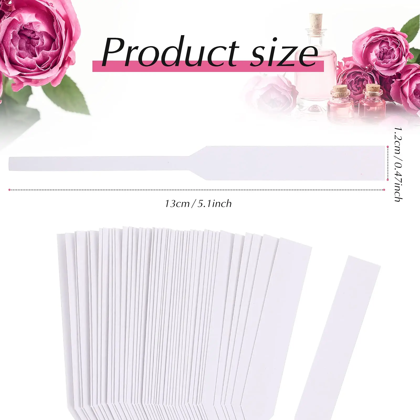 Perfume Scent Test Strips Disposable White Blotter Fragrance Strips Paper Sample Tester Strips for Aromatherapy Testing
