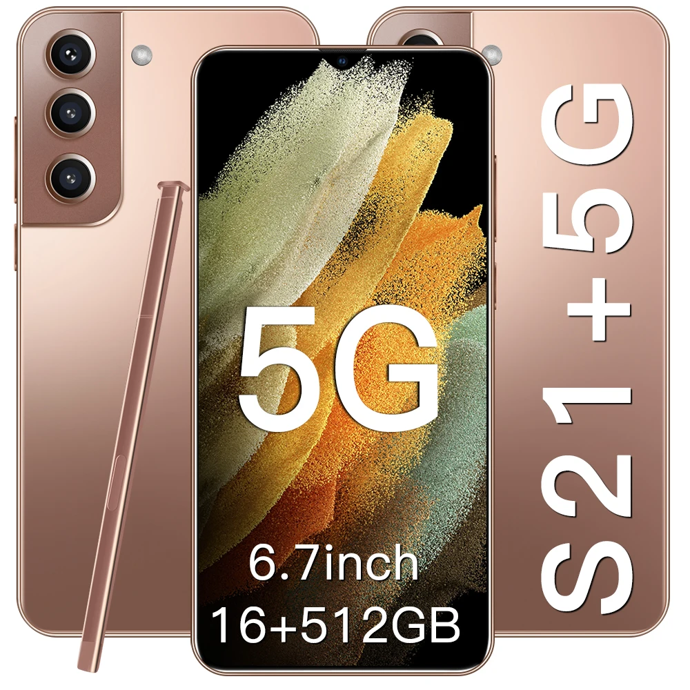  S21+5G io phone 3 mobile 1500 4 sim 512GB screen