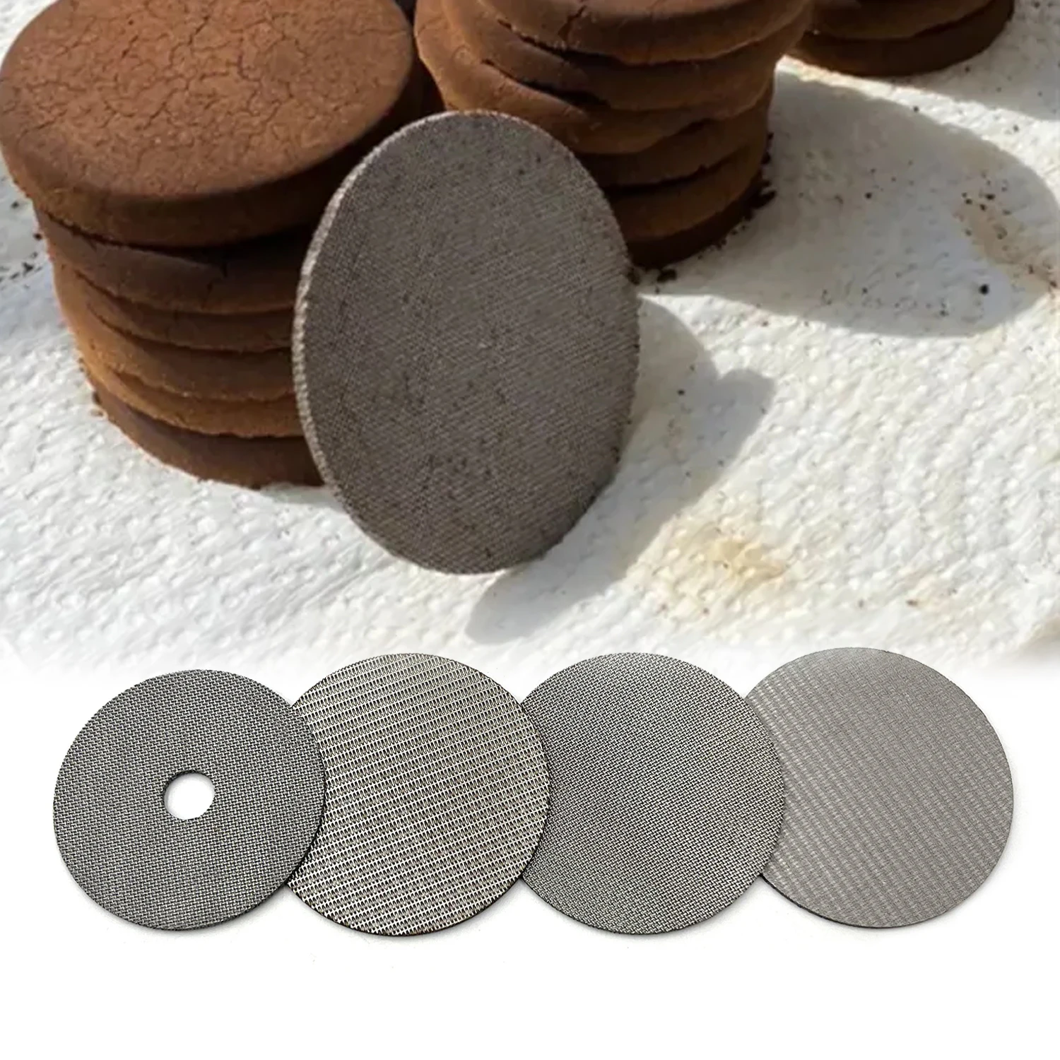 51 53.5 58.5mm 100um 150um 1.7mm Custom Coffee Filter Coffee Filter Mesh Reusable Filter Contact Screen Screen