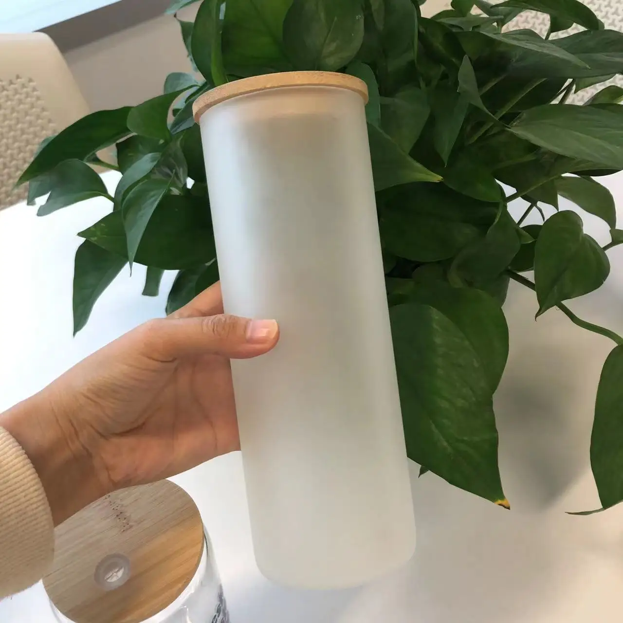 Top selling  Clear sublimation  blanks glass shaped Heat Press Mason cup  beer soda glass can with straws and lids.