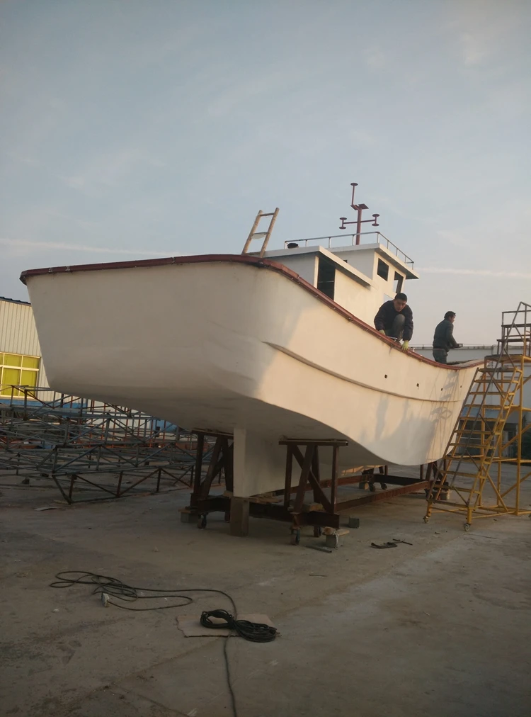 13.6m White Fiberglass Hull Modern Design Offshore Commercial Fiberglass Fishing Boat