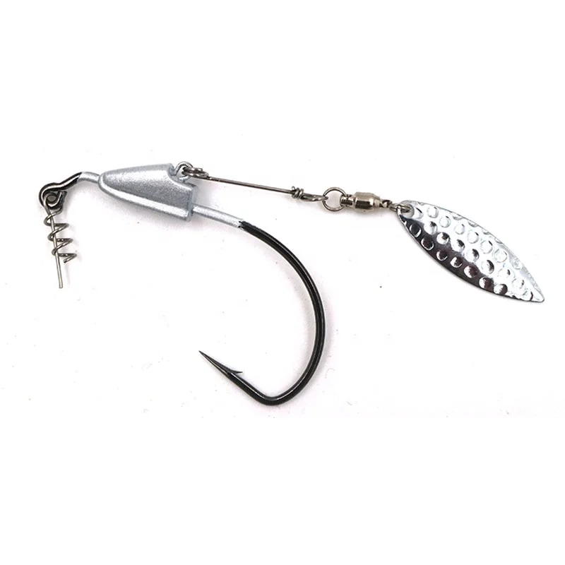 Fishing hook With lead Crank Hook Barbed Hook High Carbon Steel Lure Soft Bait Fishhook Fishing Tackle 3/0# 4/0# 5/0#