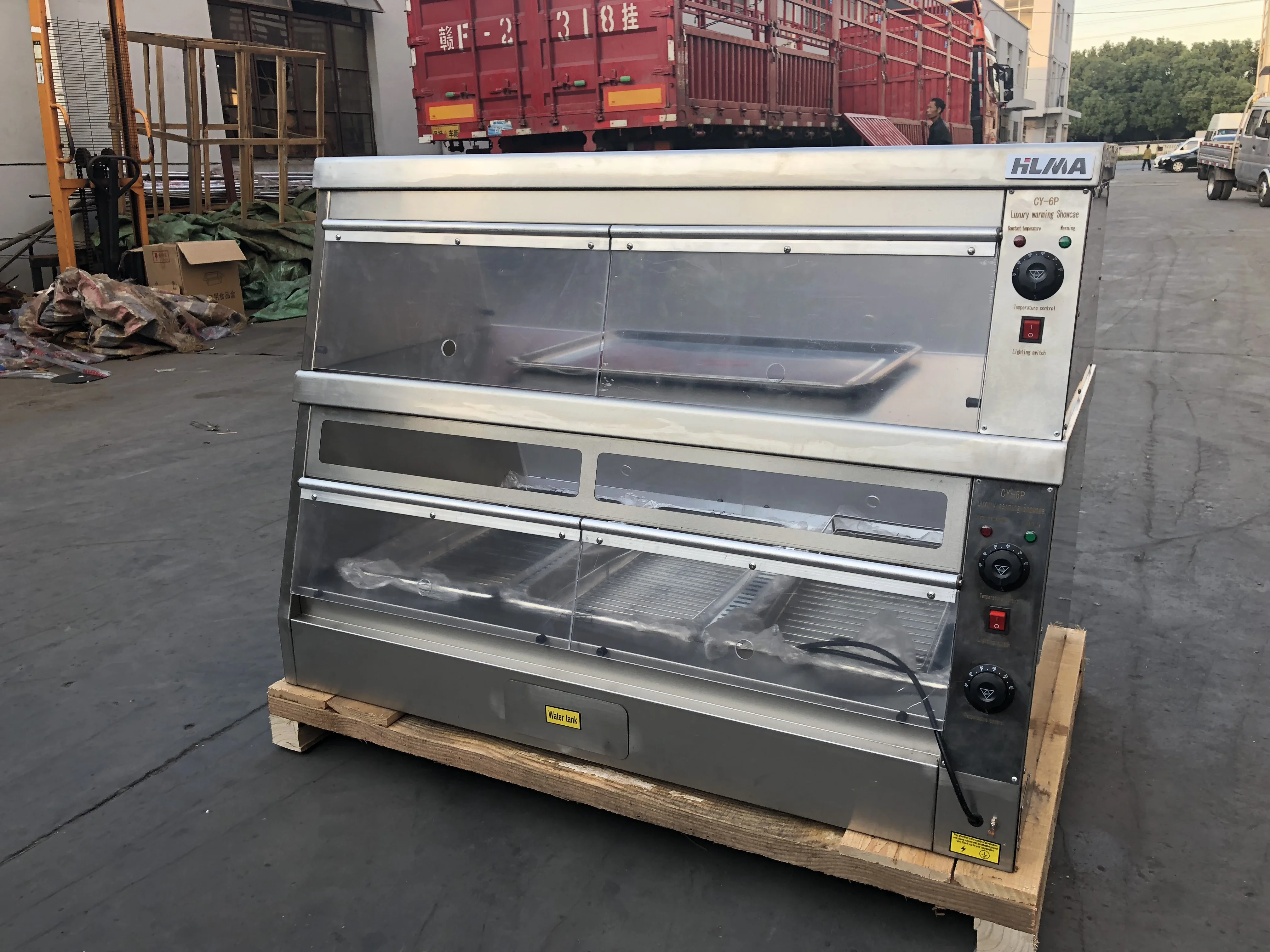 Stainless Steel Countertop restaurant food cabinet display for fast food