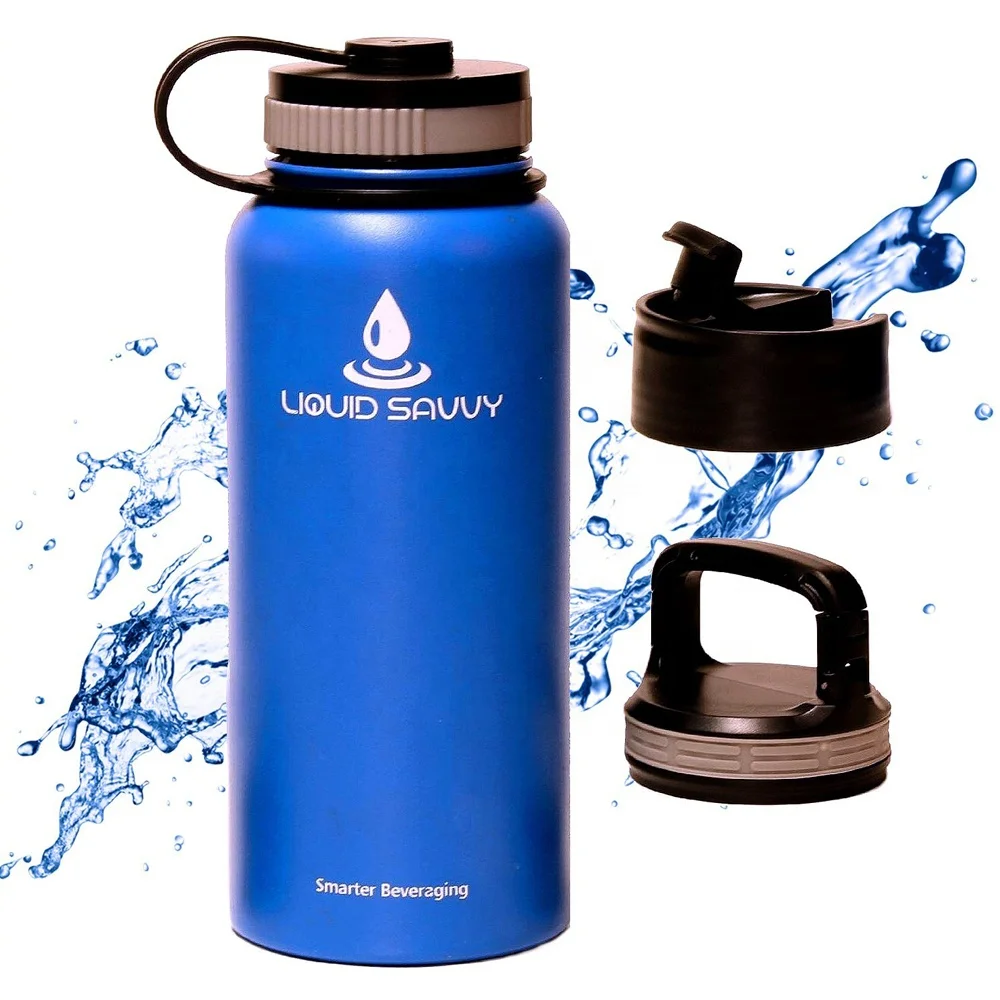 32OZ Wide Mouth Stainless Steel Water Bottle With Powder Coating/Coffee Lid/Handling Lid