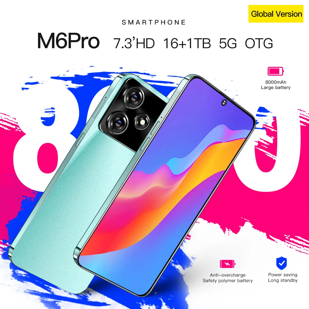 New Global POCO M6 Pro Smartphone 120Hz AMOLED 5000mAh 67W Super Charging Mobile Phone