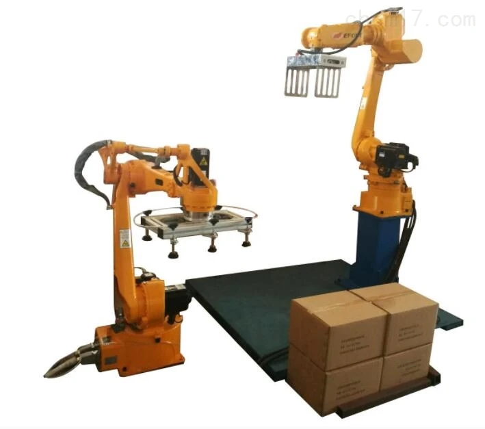 Automatic Column type in produce line for food beverage water rice Palletizing Robot /Stacking Robot and Robot Palletizer