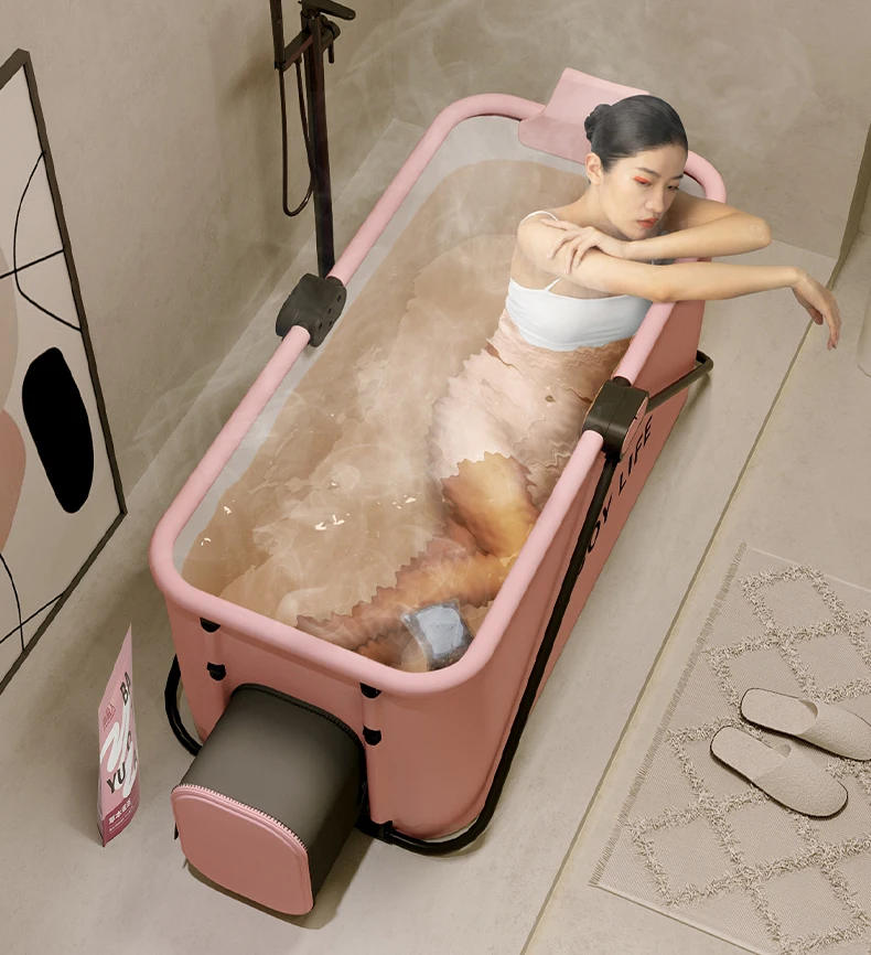 Best Selling Newly Designed PVC Square Family Portable Bath Bucket SPA Tubs Folding Plastic Bathtub