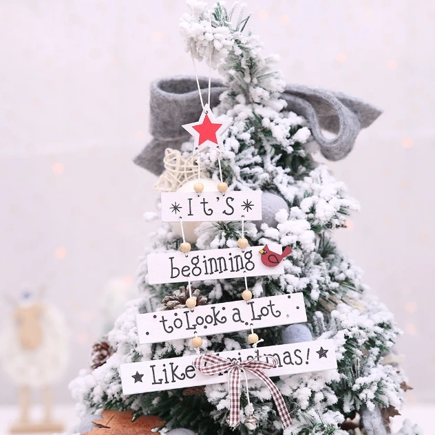 New Christmas Decorative Supplies Christmas Tree shaped Hangers Colorful Letter Hangers Creative Tree Hangers