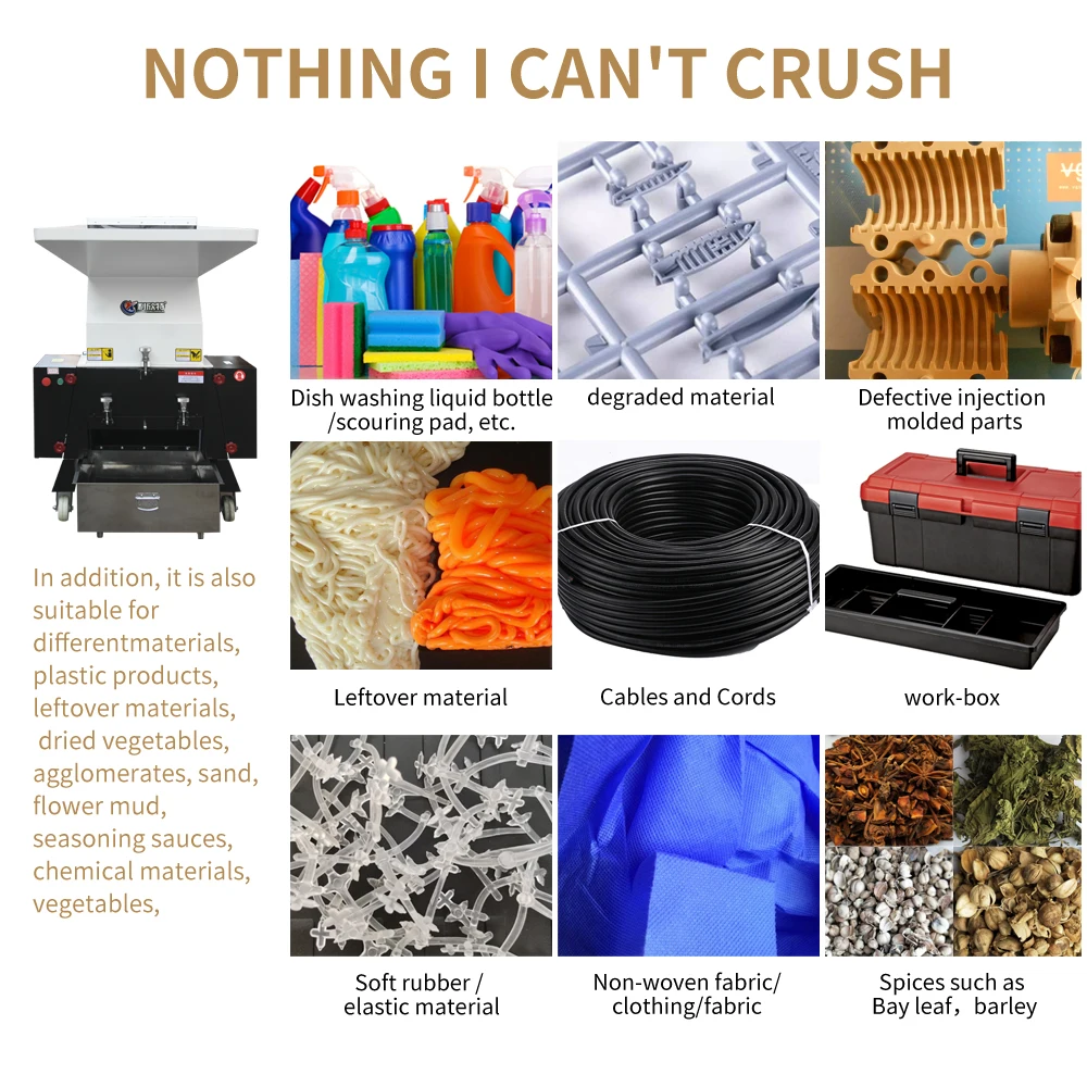 China Manufacture Automatic Crushing Machine Plastic, Factory Price Automatic Plastic Crusher Mill Machine