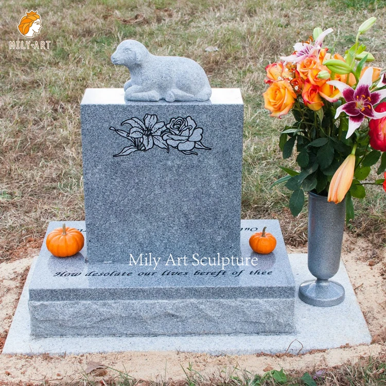 Custom Made High Quality Large Stone Granite Marble Pet Tombstone Horse Grave Stone Tombstone For Cemetery
