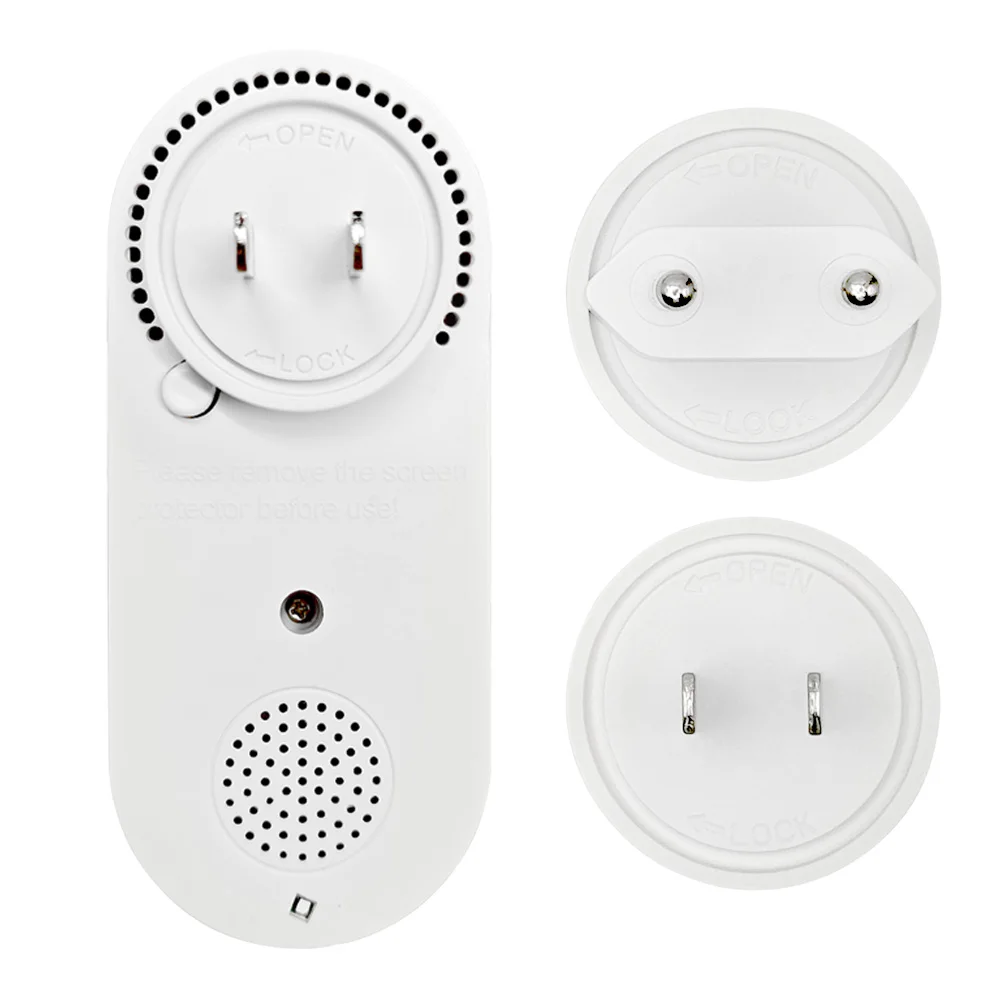 3 in 1 Plug in Combustible Gas Detector, Temp & Humidity Sensor for Home/RV, Natural Gas Leak Monitor for LNG, LPG, Methane