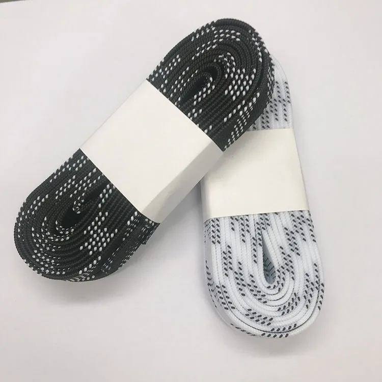 Waterproof Shoe Lace Custom Waxed Hockey Ice Skate Shoelace with Strips