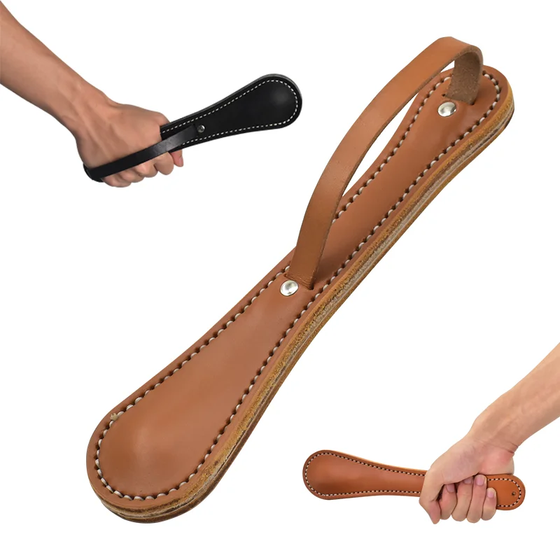 Boston Leather Racket Multi-function Self-defense Cowhide Racket Contains Lead Block Portable Tactical Self-defense Tool