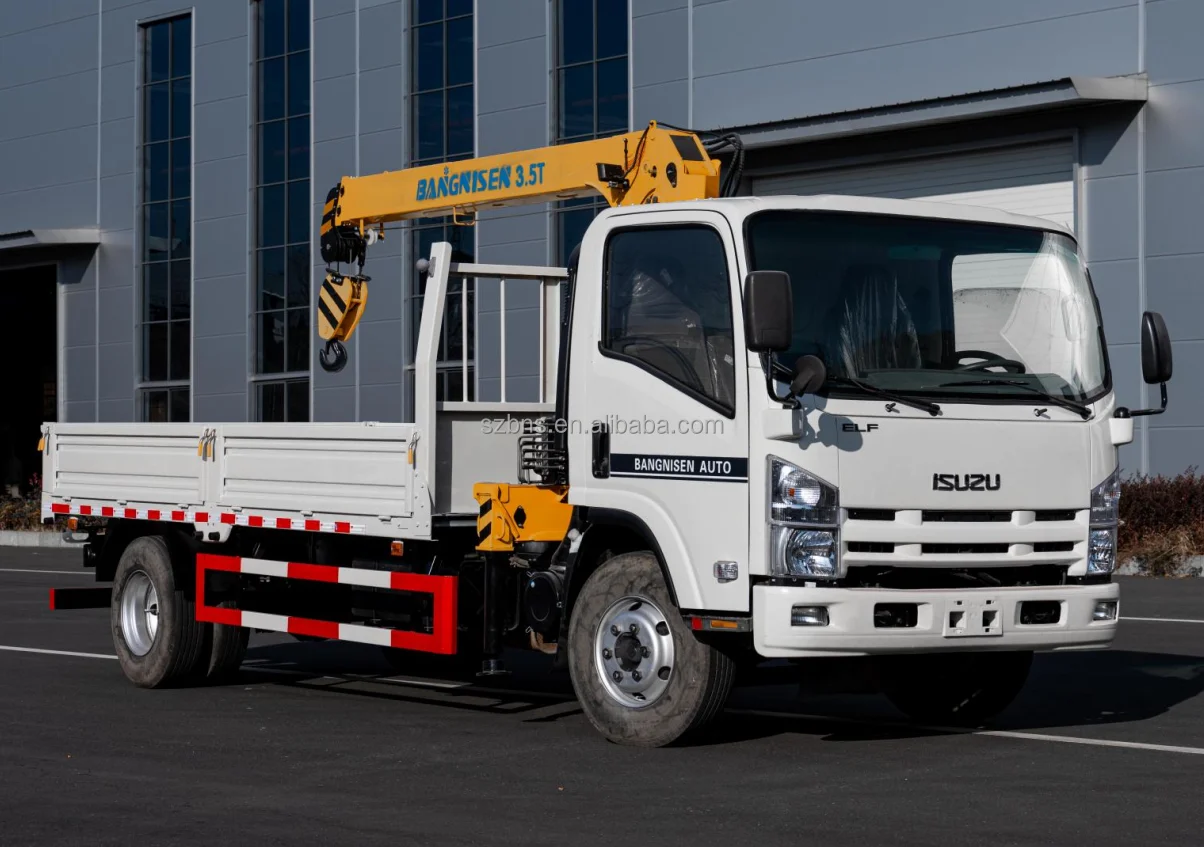 2016 year model ISUZ Used crane truck brand new 3.5 tons lift arm system crane truck for sale