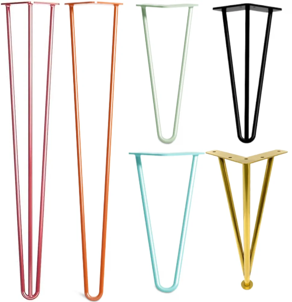 Ornamental Moldings 4.25-In X 16-In Hairpin Metal Table Leg Coffee Table Legs for Living Room Sleek Hairpin Legs