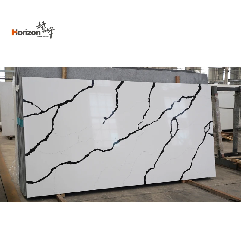 Horizon quartz slabs calacatta artificial quartz stone slab  for kitchen countertop quartz