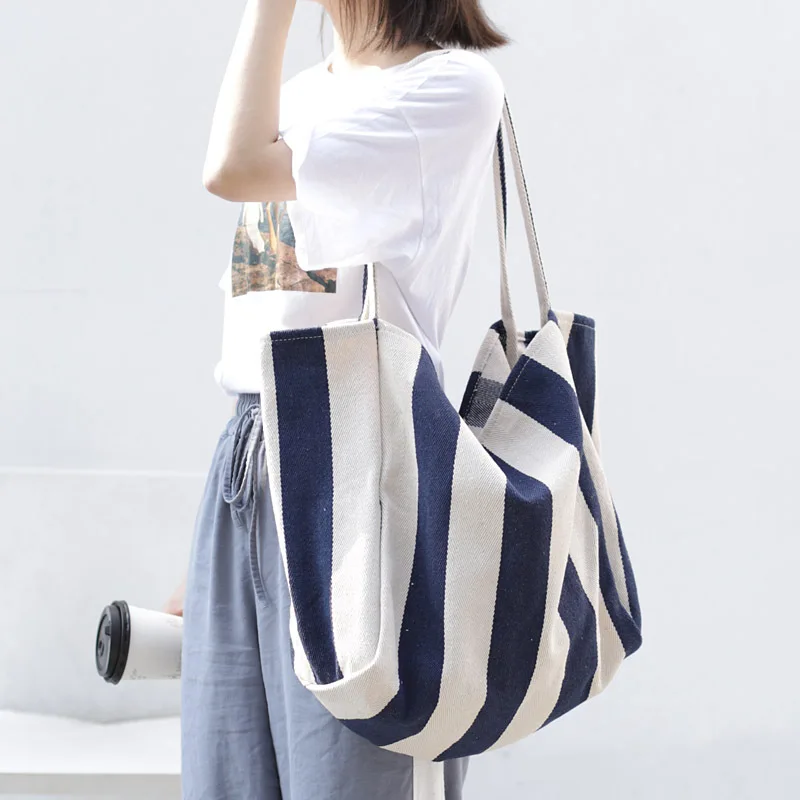 Summer Custom Large Beach Bag, Reusable Wholesale Canvas Tote Beach Bags