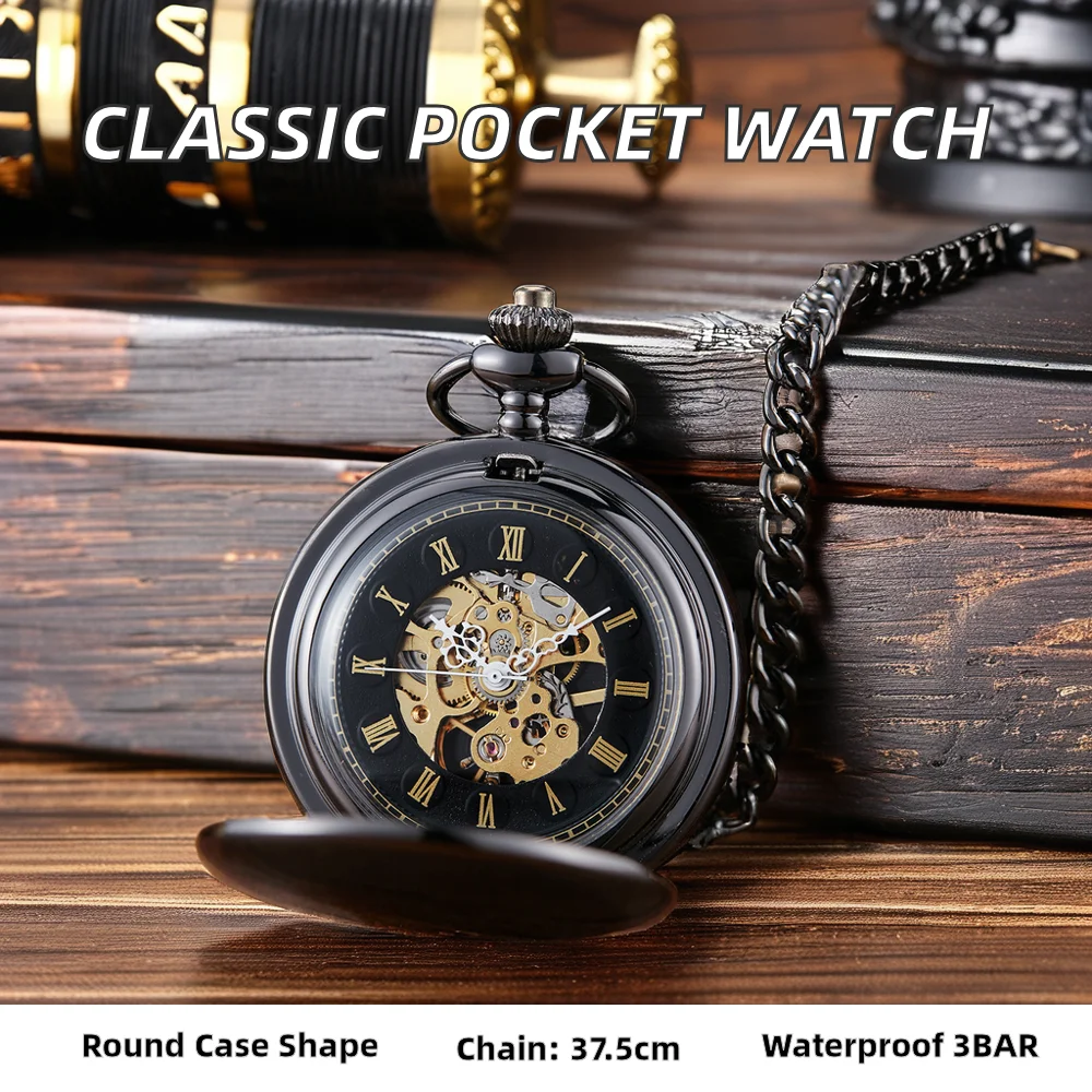 Hot Sale Unisex Classic Double-Sided Manual Mechanical Pocket Watch Vintage Modern Style Silver Case Perfect Gift for Men Women