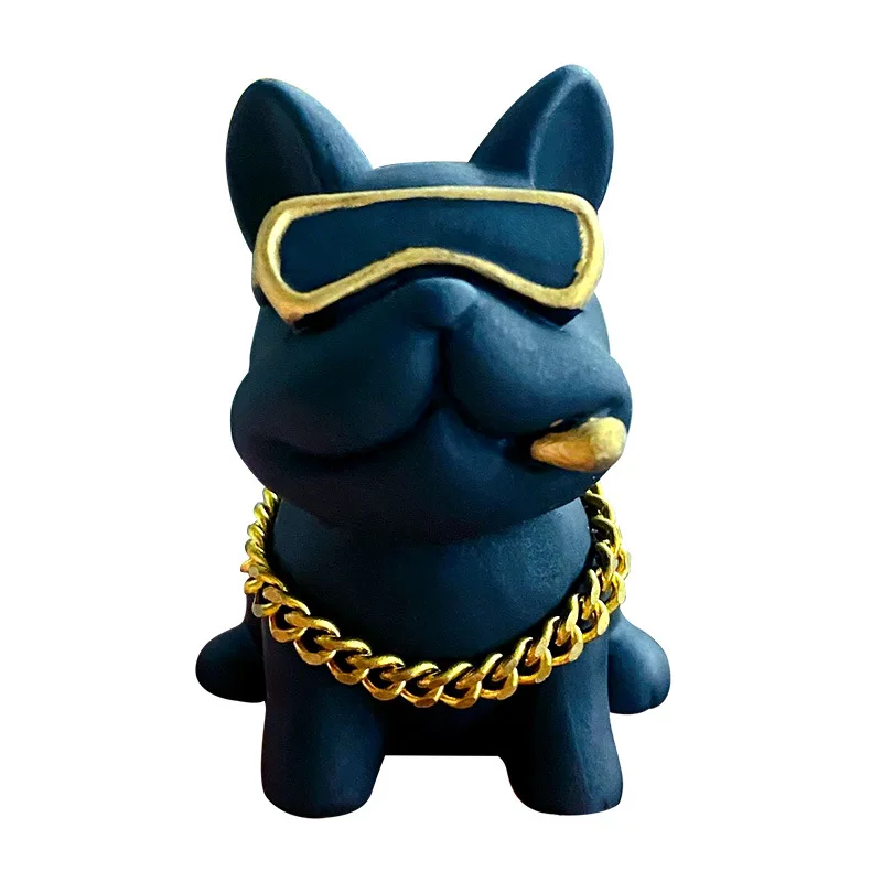 French Bulldog Tissue Holder-Artistic Resin Dog Animal Sculpture Versatile Decor for Home and Office