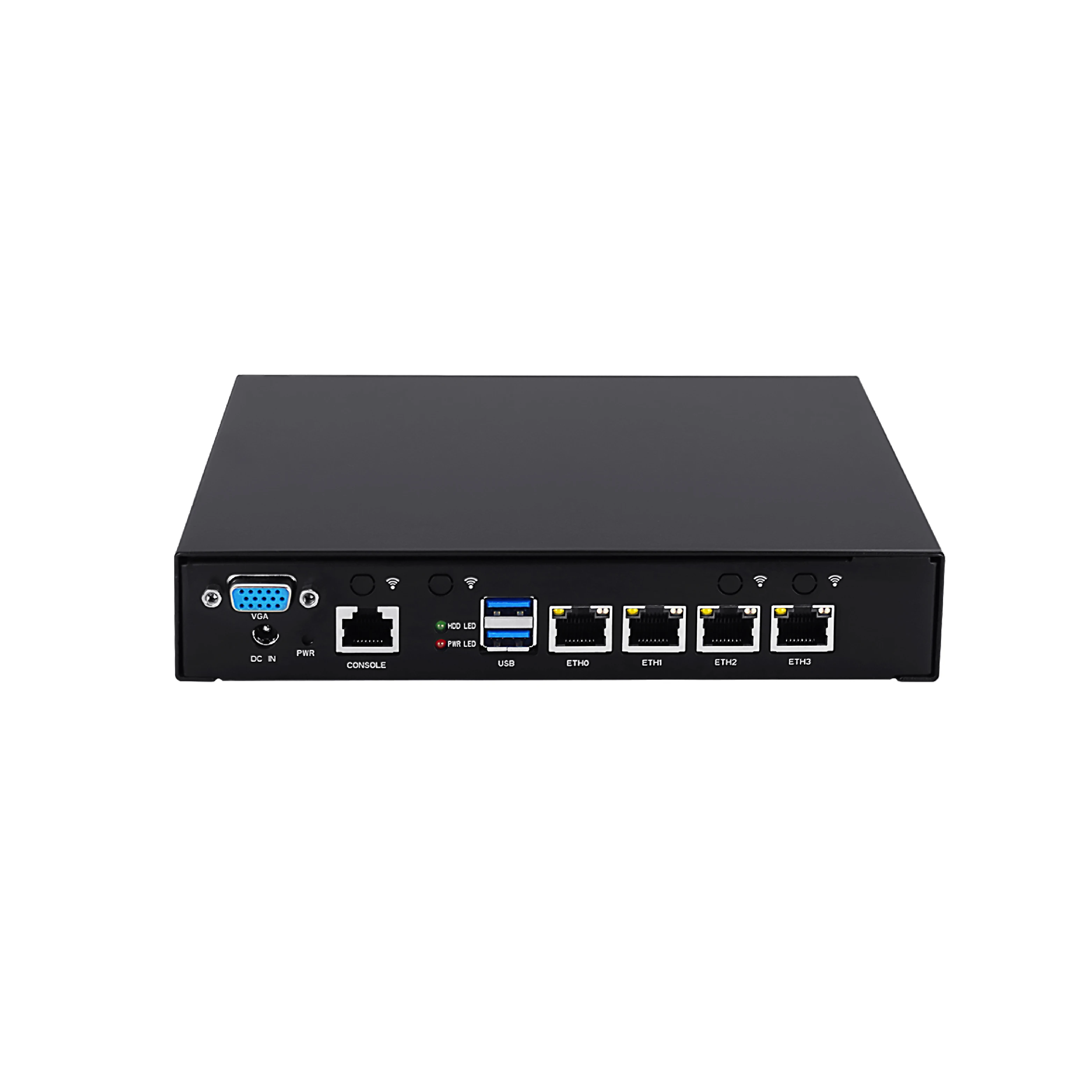 Firewall router mini pc J1900/J4125/J6412/D525/D2700 4*LAN desktop computer WiFi 5G Module firewall MikroTik