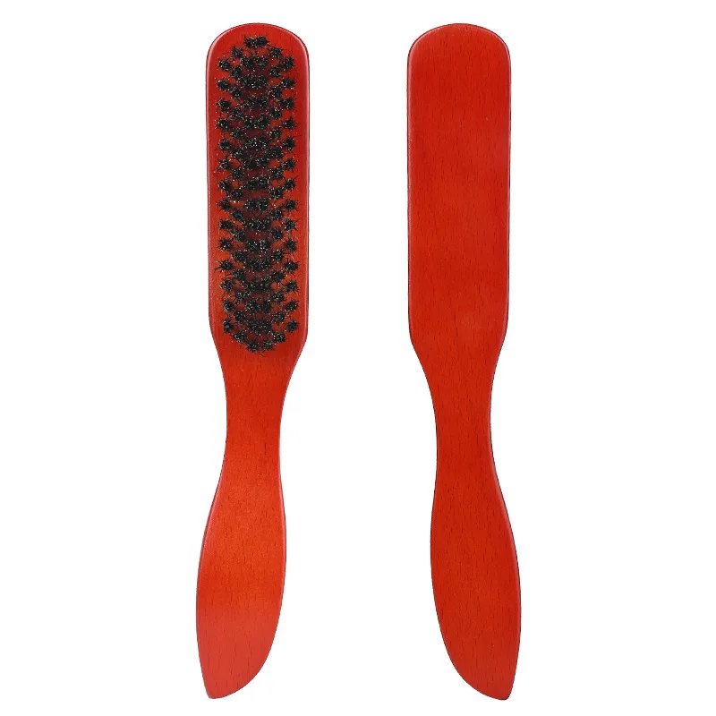 Wholesale Wooden Handle Boar Bristle Cleaning Brush Hairdressing Beard Brush Custom Anti Static Barber Hair Styling Comb