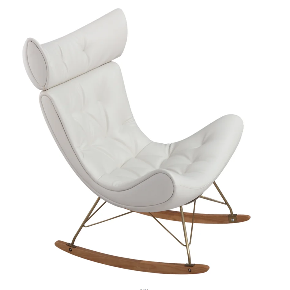 Hot sale high quality Plywood velvet wood bedroom single lazy recliner sofa chair cushioned modern armchairs